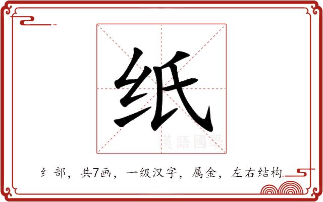 纸的部首